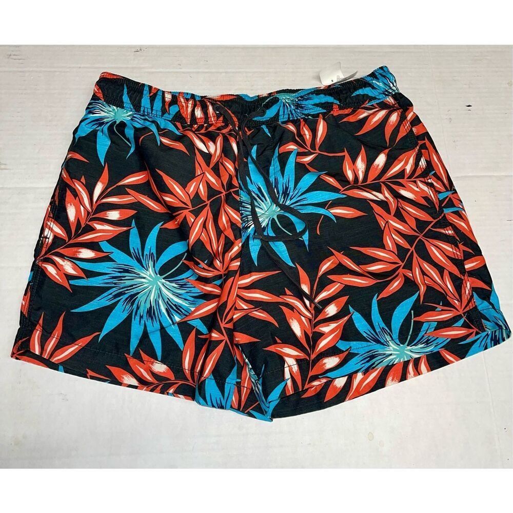 Nwt Gap Mens S Pool Shorts Swimsuit Trunks Mesh Lined Hawaiian Tropical A19‎